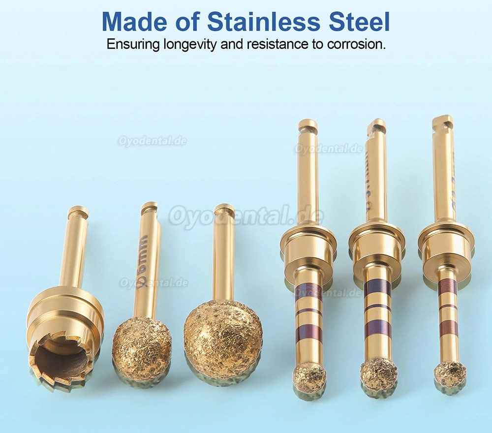 6-teiliges Dental Sinuslift Bohrer Set Externer Sinuslift Diamantbeschichtet